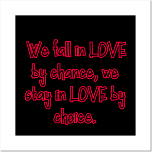 We fall in LOVE by chance Posters and Art